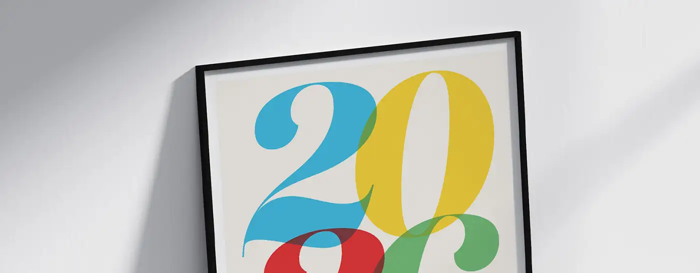 2026 Art Calendars Cover with Colorful Calendar